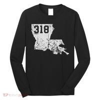 Louisiana State Area Code 318 New Orleans Mardi Gras Long Sleeve Shirt thumb 0