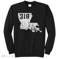 Louisiana State Area Code 318 New Orleans Mardi Gras Sweatshirt thumb 0