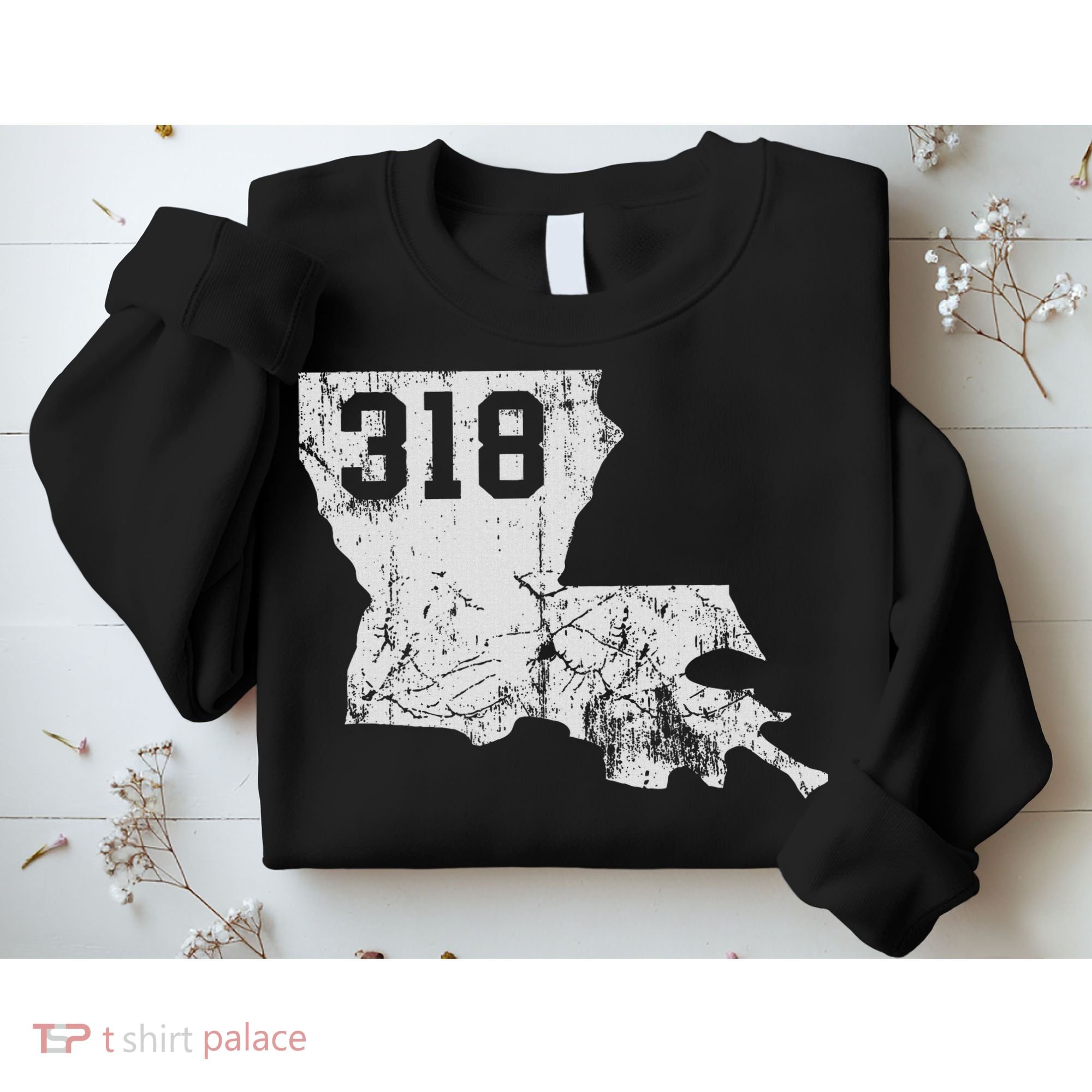 Louisiana State Area Code 318 New Orleans Mardi Gras Sweatshirt
