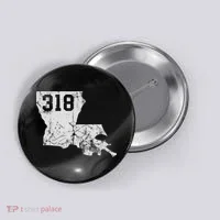 Louisiana State Area Code 318 New Orleans Mardi Gras Button thumb 0