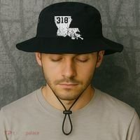 Louisiana State Area Code 318 New Orleans Mardi Gras Bucket Hat thumb 2