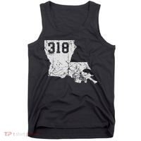 Louisiana State Area Code 318 New Orleans Mardi Gras Tank Top thumb 0