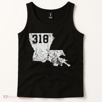Louisiana State Area Code 318 New Orleans Mardi Gras Tank Top thumb 2