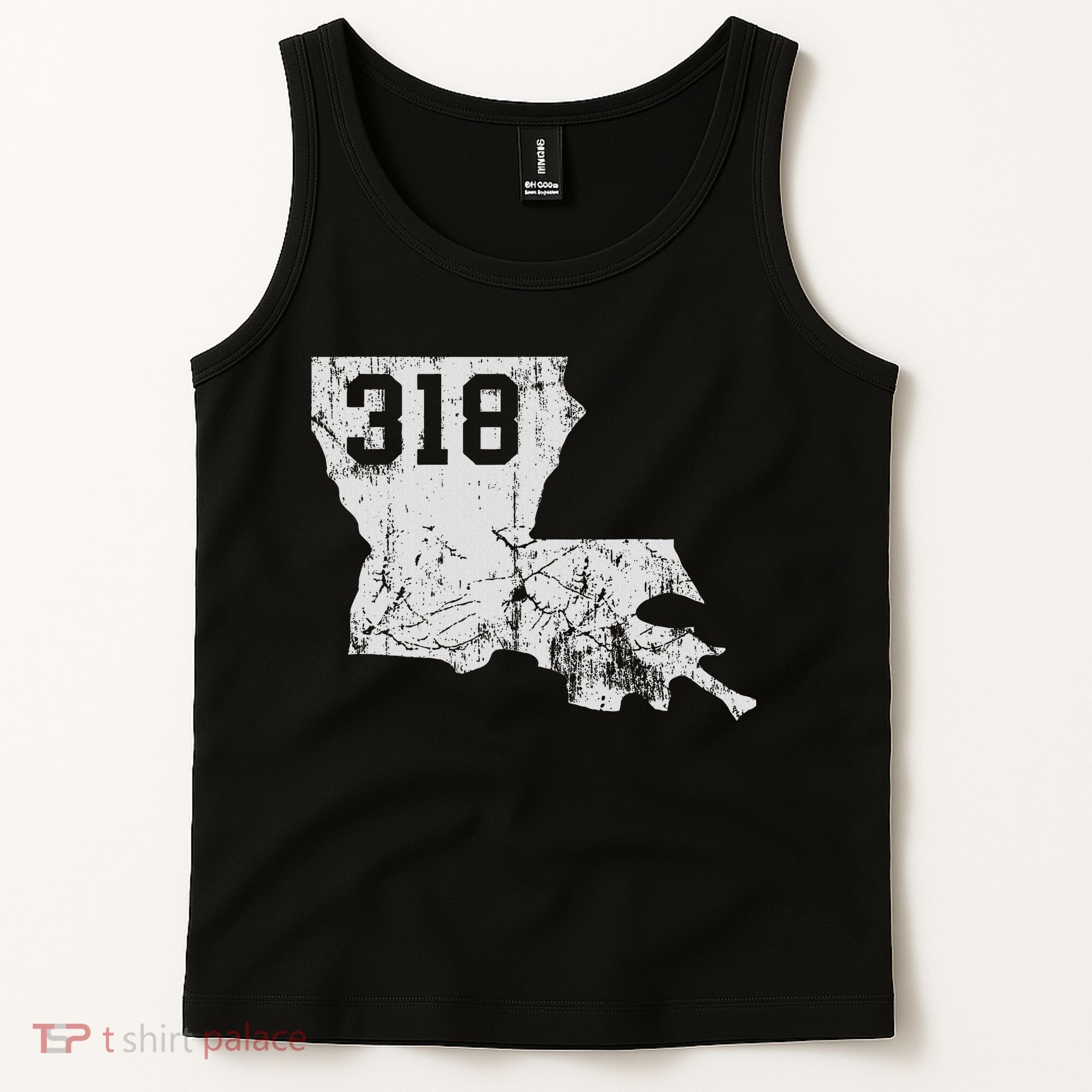 Louisiana State Area Code 318 New Orleans Mardi Gras Tank Top