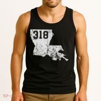 Louisiana State Area Code 318 New Orleans Mardi Gras Tank Top thumb 3