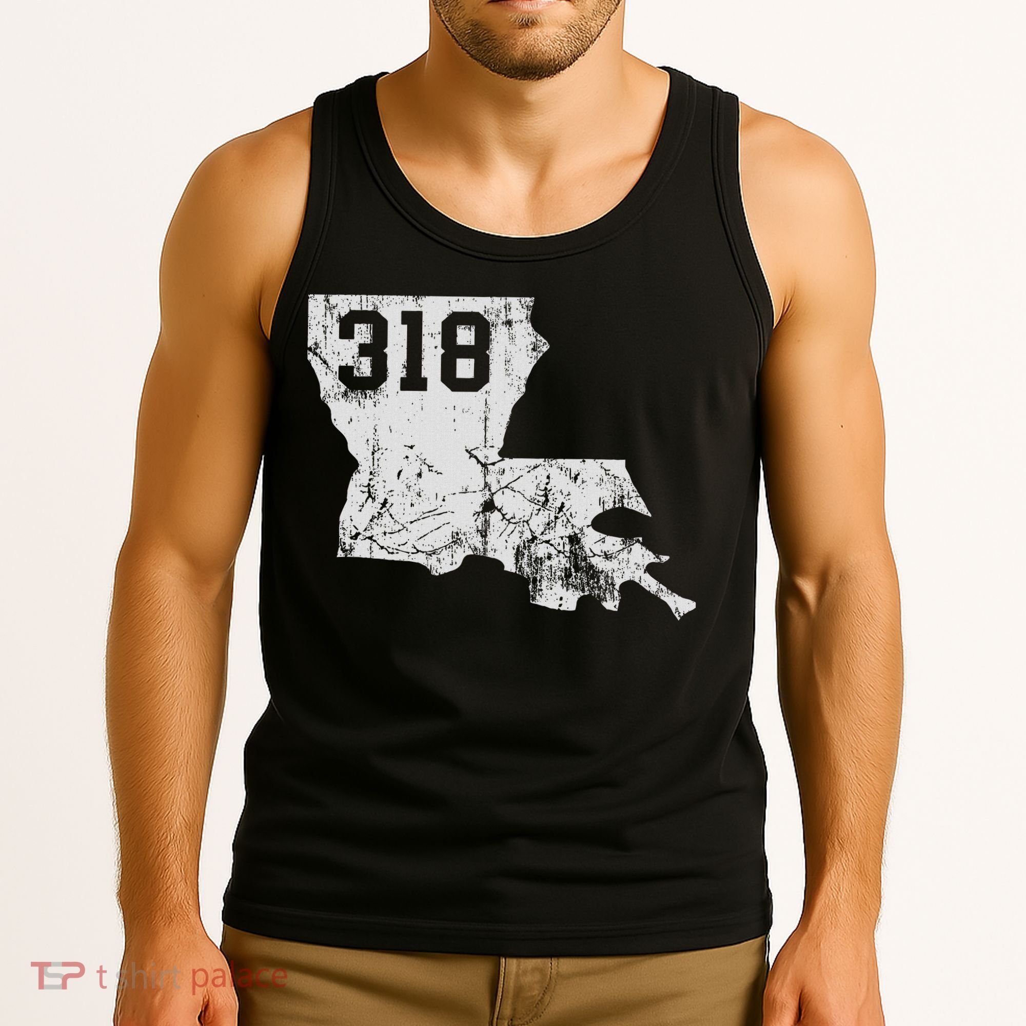 Louisiana State Area Code 318 New Orleans Mardi Gras Tank Top