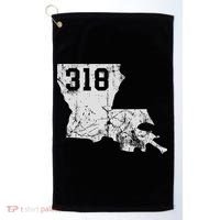 Louisiana State Area Code 318 New Orleans Mardi Gras Golf Towel thumb 0