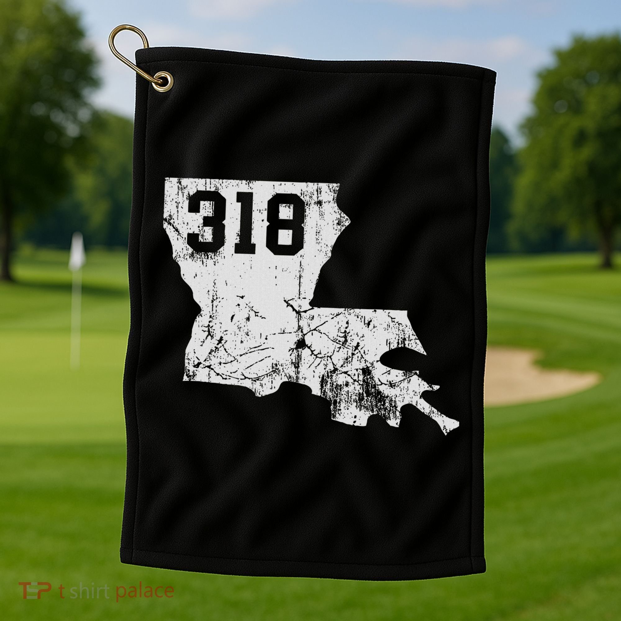 Louisiana State Area Code 318 New Orleans Mardi Gras Golf Towel