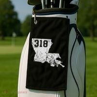 Louisiana State Area Code 318 New Orleans Mardi Gras Golf Towel thumb 2