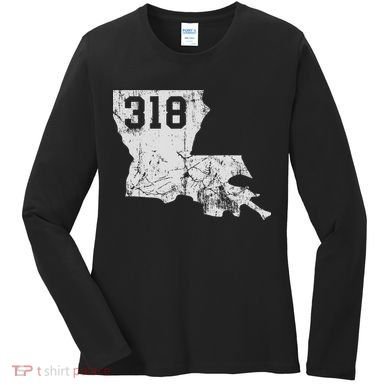 Louisiana State Area Code 318 New Orleans Mardi Gras Women's Long Sleeve Shirt