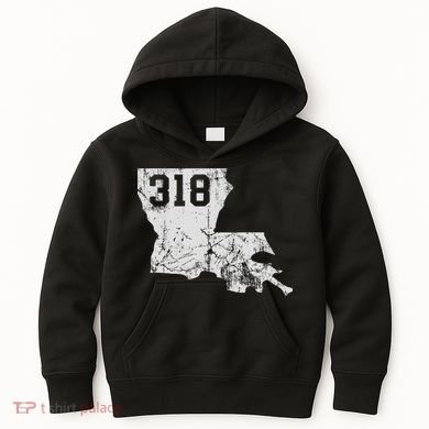 Louisiana State Area Code 318 New Orleans Mardi Gras Kids Hoodie