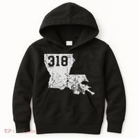 Louisiana State Area Code 318 New Orleans Mardi Gras Kids Hoodie thumb 0
