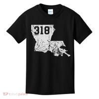 Louisiana State Area Code 318 New Orleans Mardi Gras Kids T-Shirt thumb 0
