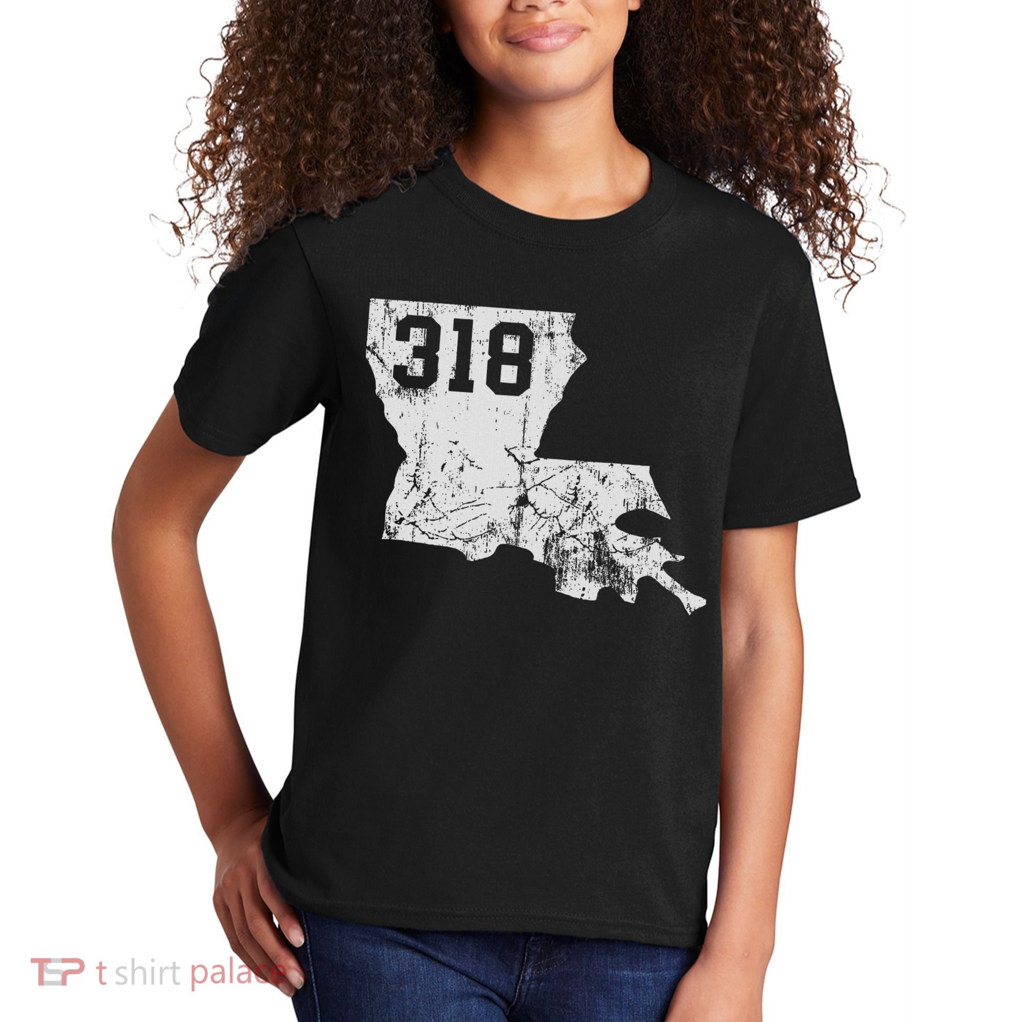 Louisiana State Area Code 318 New Orleans Mardi Gras Kids T-Shirt