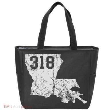Louisiana State Area Code 318 New Orleans Mardi Gras Tote Bag
