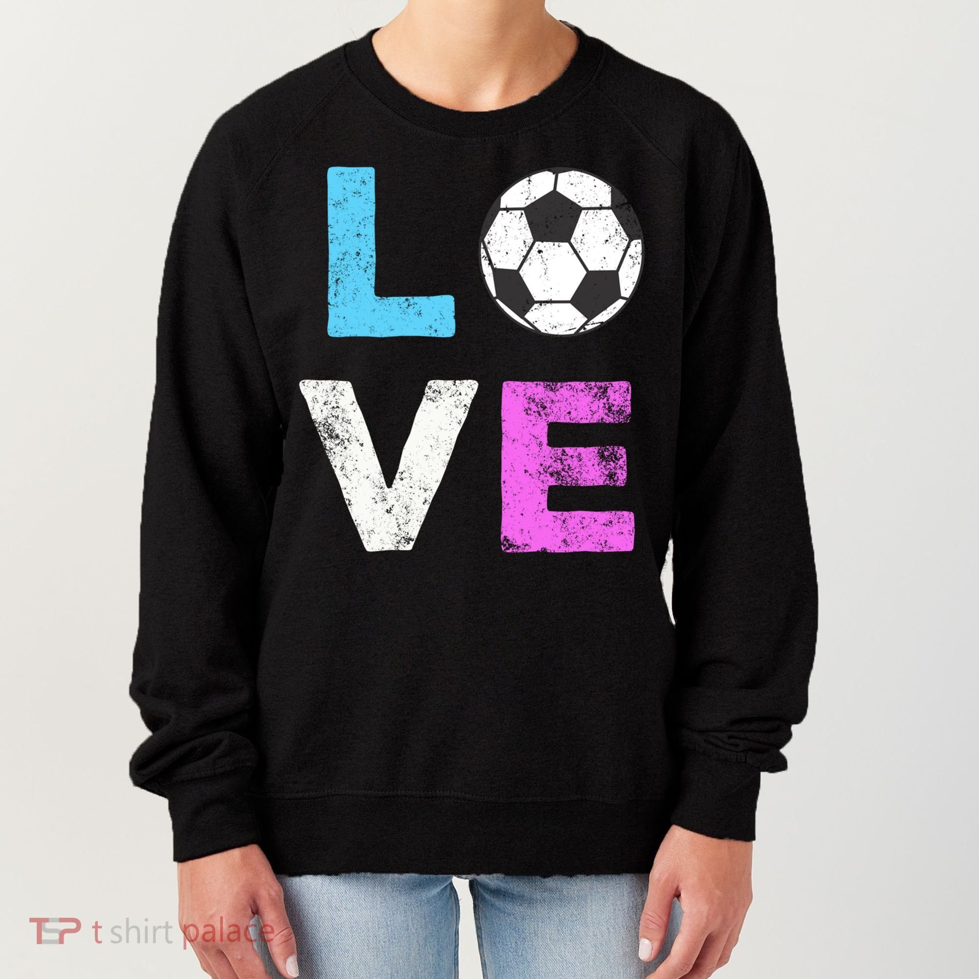 Love Soccer American Team Fan Gift Women's Sweatshirt
