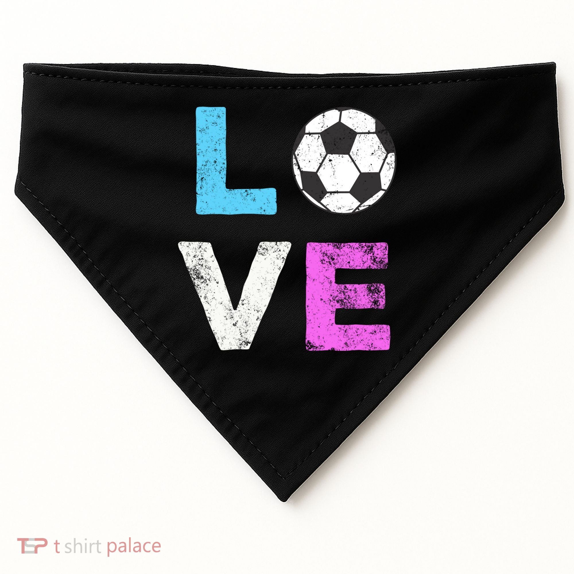 Love Soccer American Team Fan Gift USA-Made Doggie Bandana