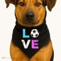 Love Soccer American Team Fan Gift USA-Made Doggie Bandana thumb 1