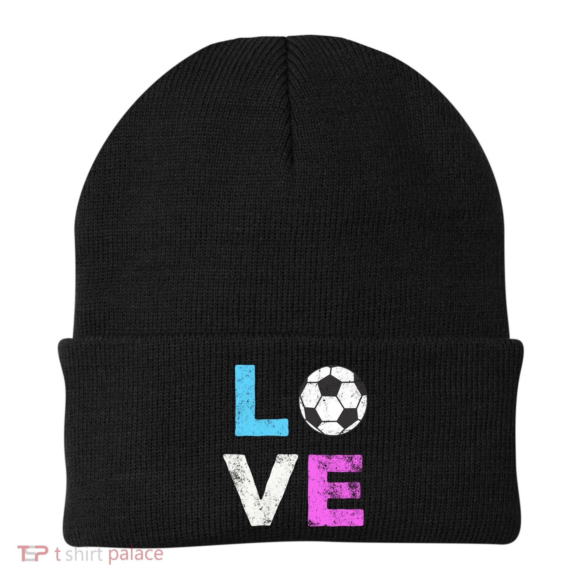 Love Soccer American Team Fan Gift Beanie