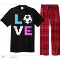 Love Soccer American Team Fan Gift Pajama Set thumb 0