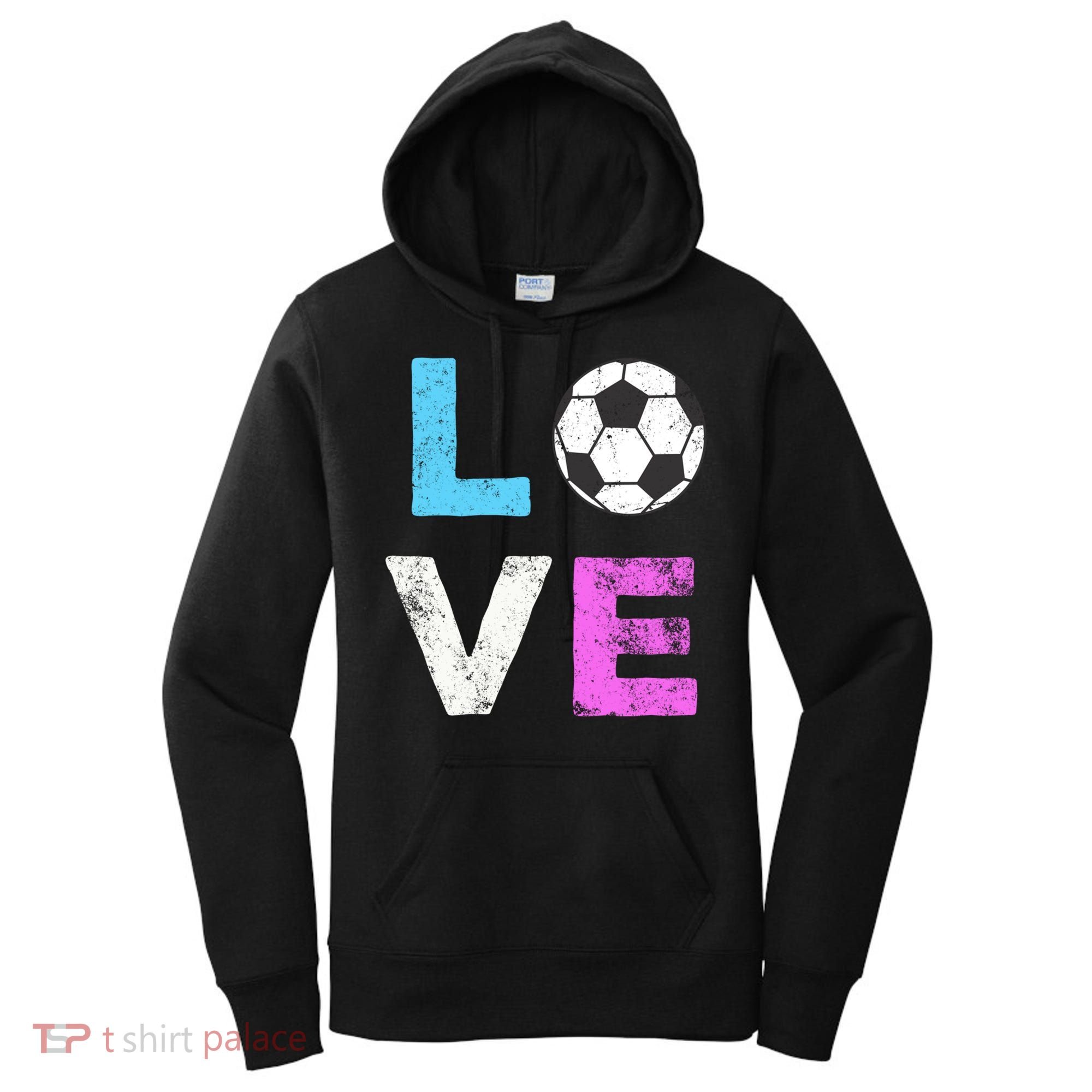 Love Soccer American Team Fan Gift Women's Hoodie