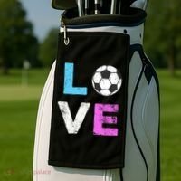 Love Soccer American Team Fan Gift Golf Towel thumb 2