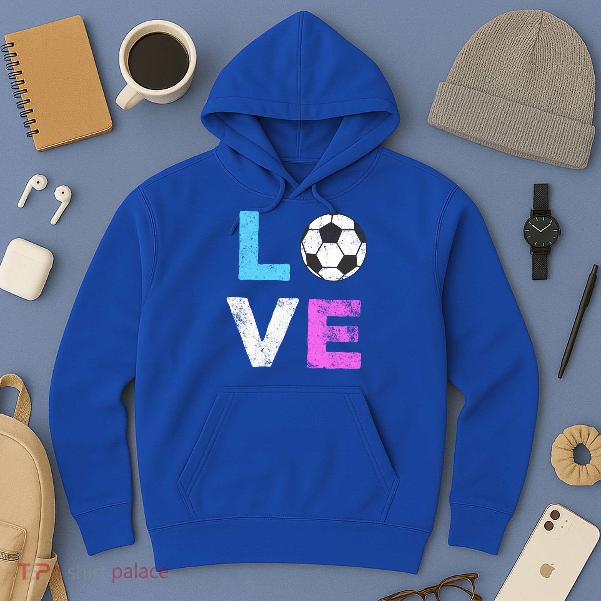 Love Soccer American Team Fan Gift Hoodie