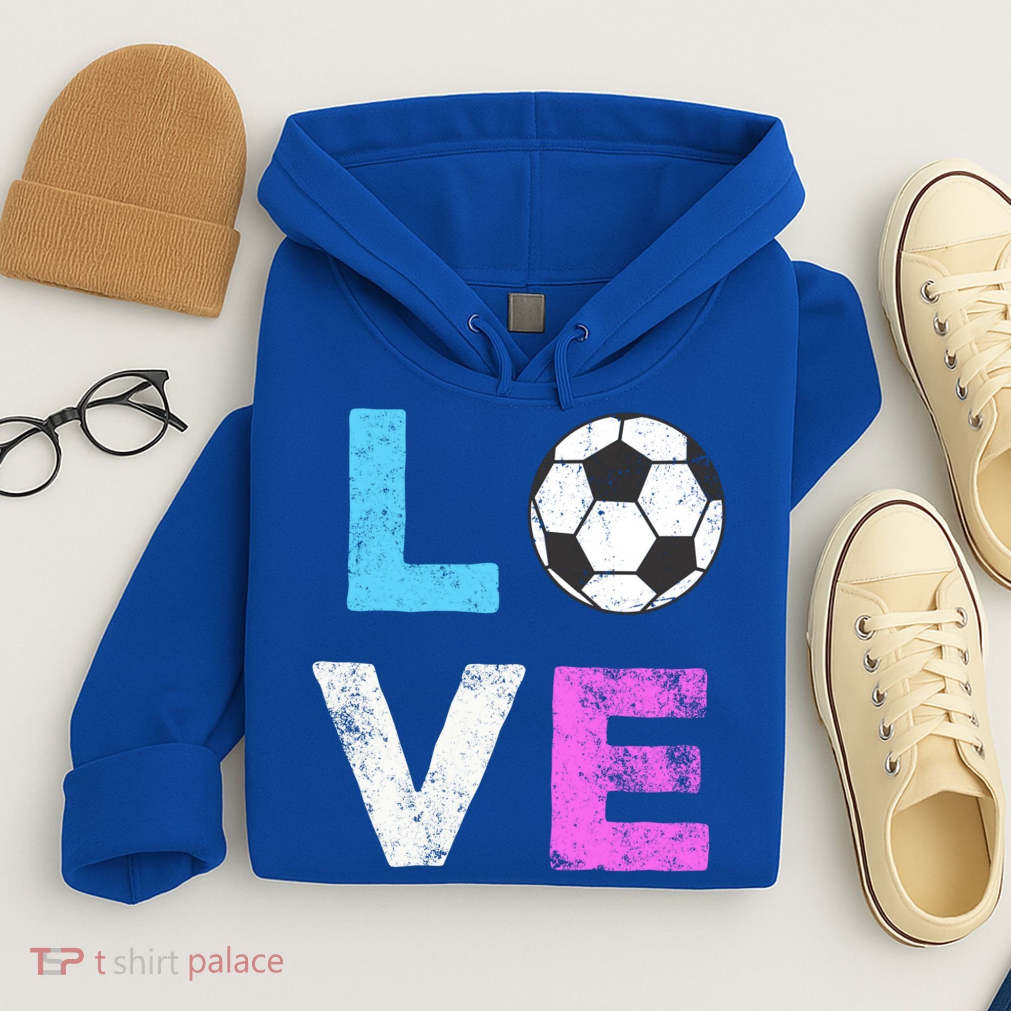 Love Soccer American Team Fan Gift Hoodie