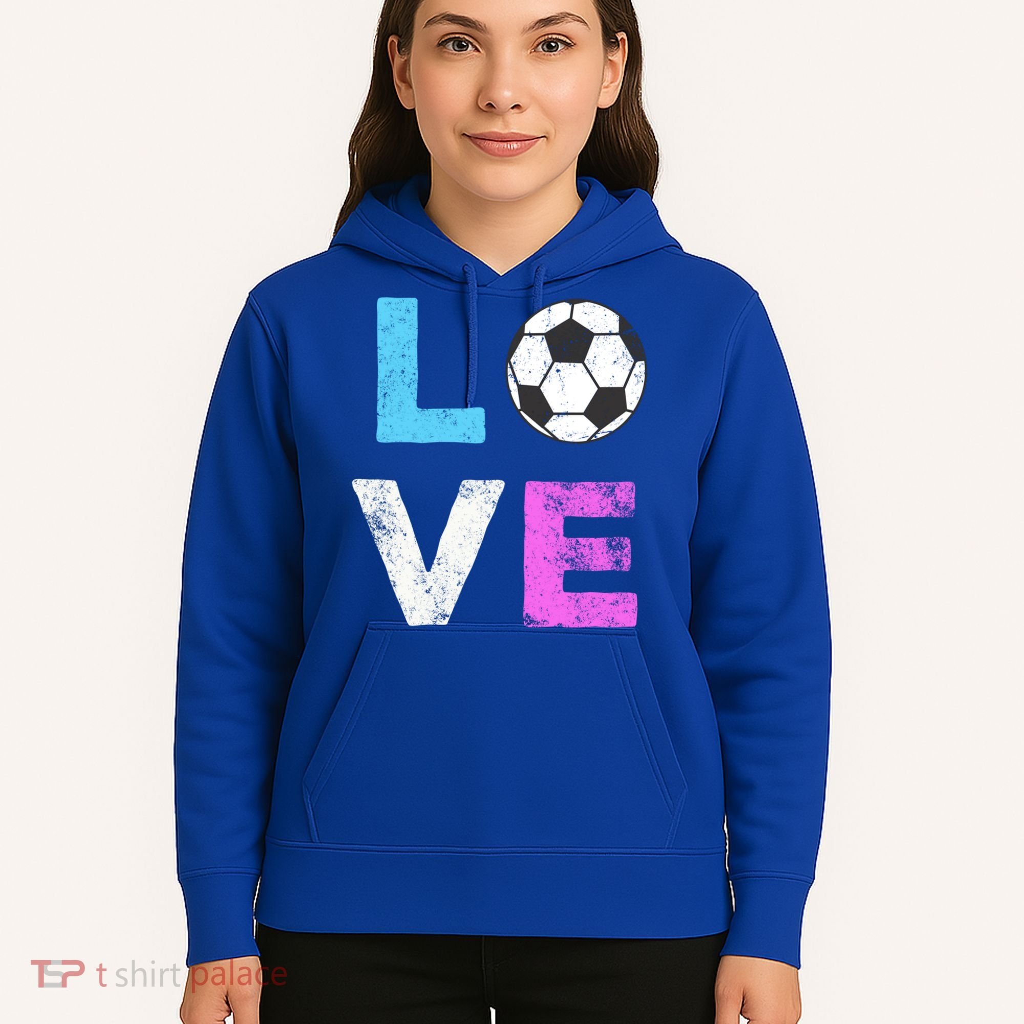 Love Soccer American Team Fan Gift Hoodie