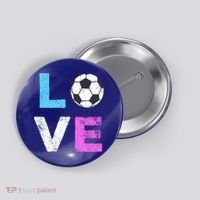 Love Soccer American Team Fan Gift Button thumb 0