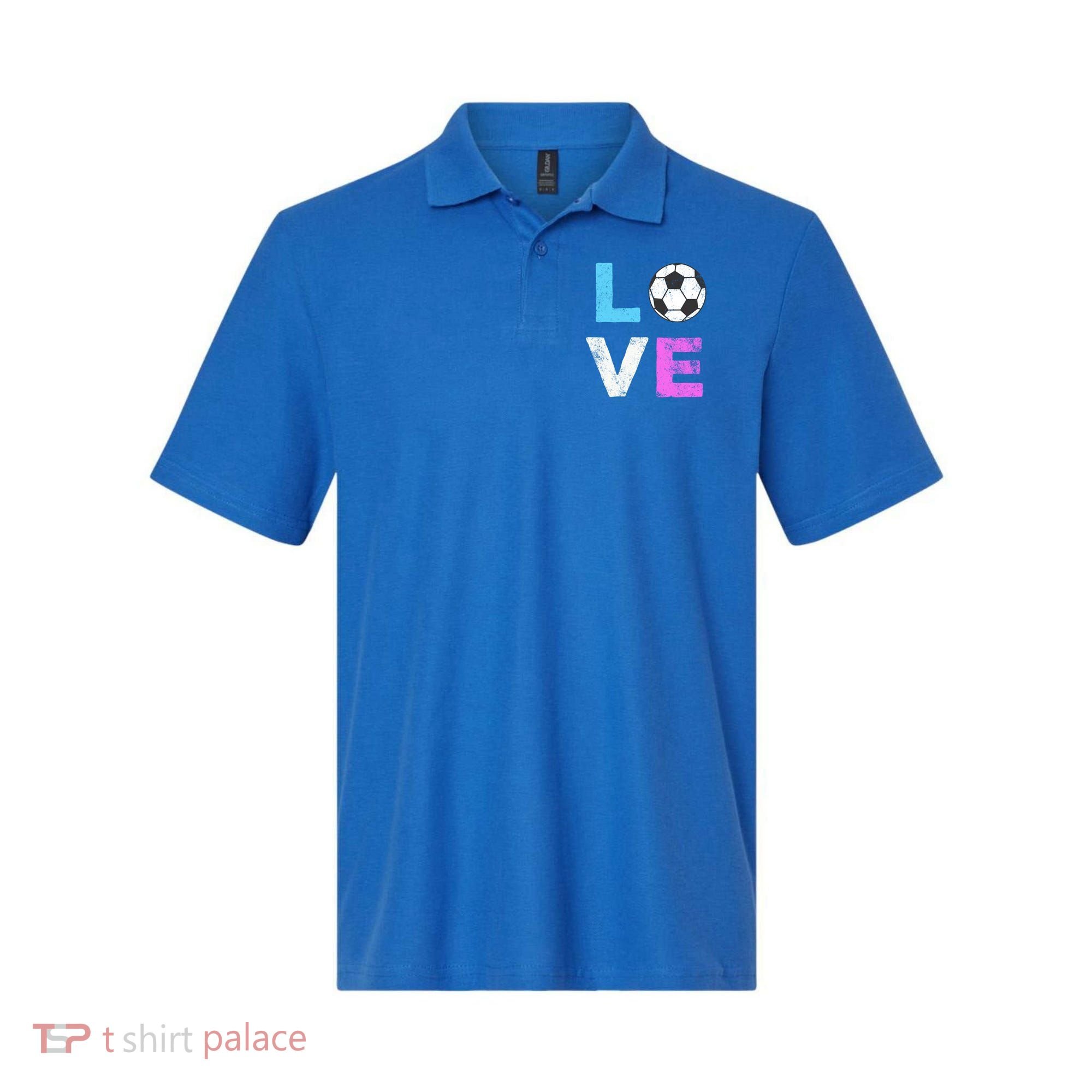 Love Soccer American Team Fan Gift Polo