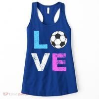 Love Soccer American Team Fan Gift Women's Tank Top thumb 0