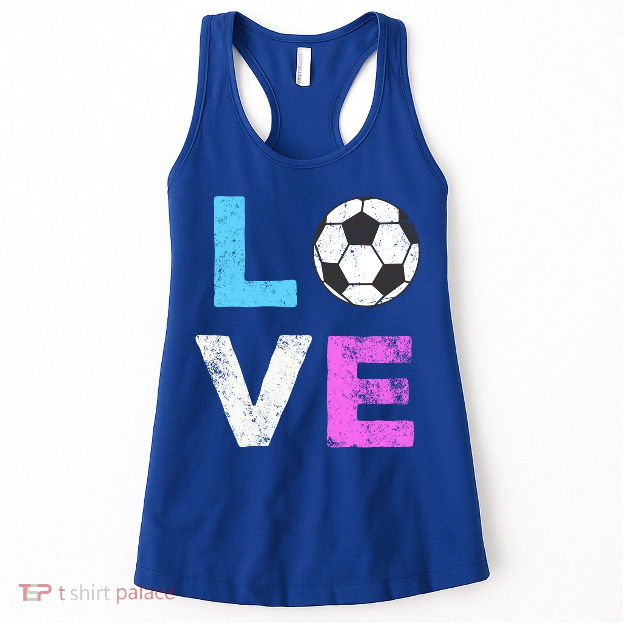 Love Soccer American Team Fan Gift Women's Tank Top