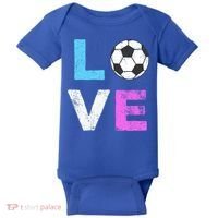Love Soccer American Team Fan Gift Baby Bodysuit thumb 0