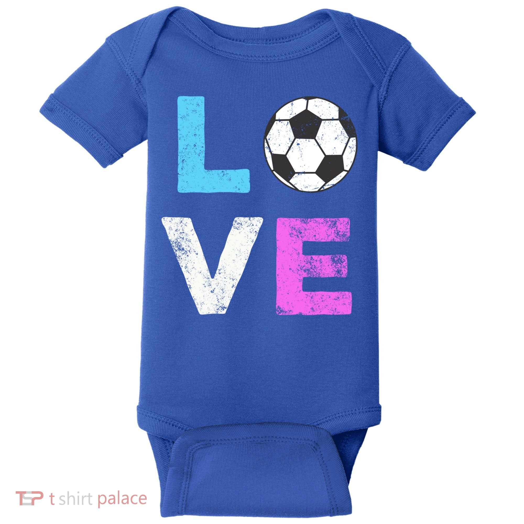 Love Soccer American Team Fan Gift Baby Bodysuit