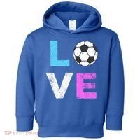 Love Soccer American Team Fan Gift Toddler Hoodie thumb 0