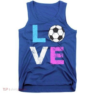 Love Soccer American Team Fan Gift Tank Top
