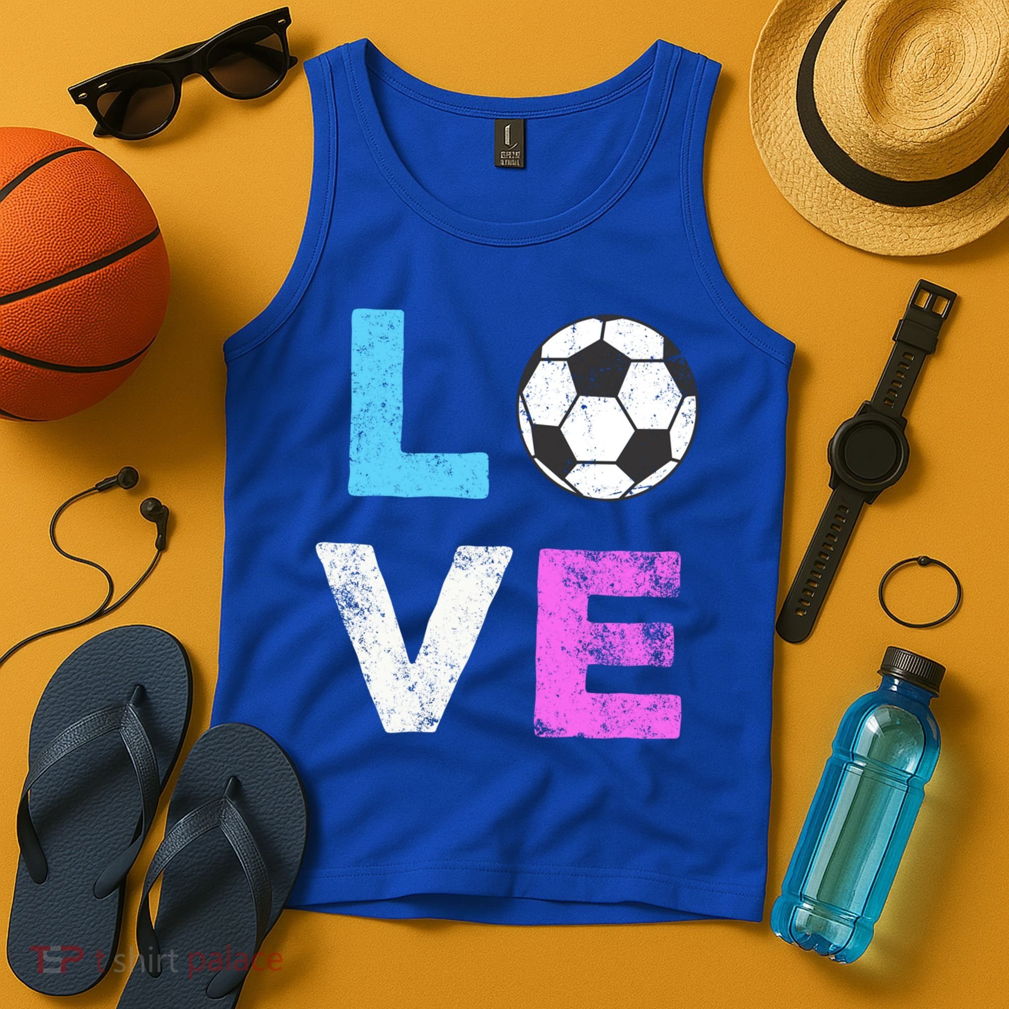 Love Soccer American Team Fan Gift Tank Top