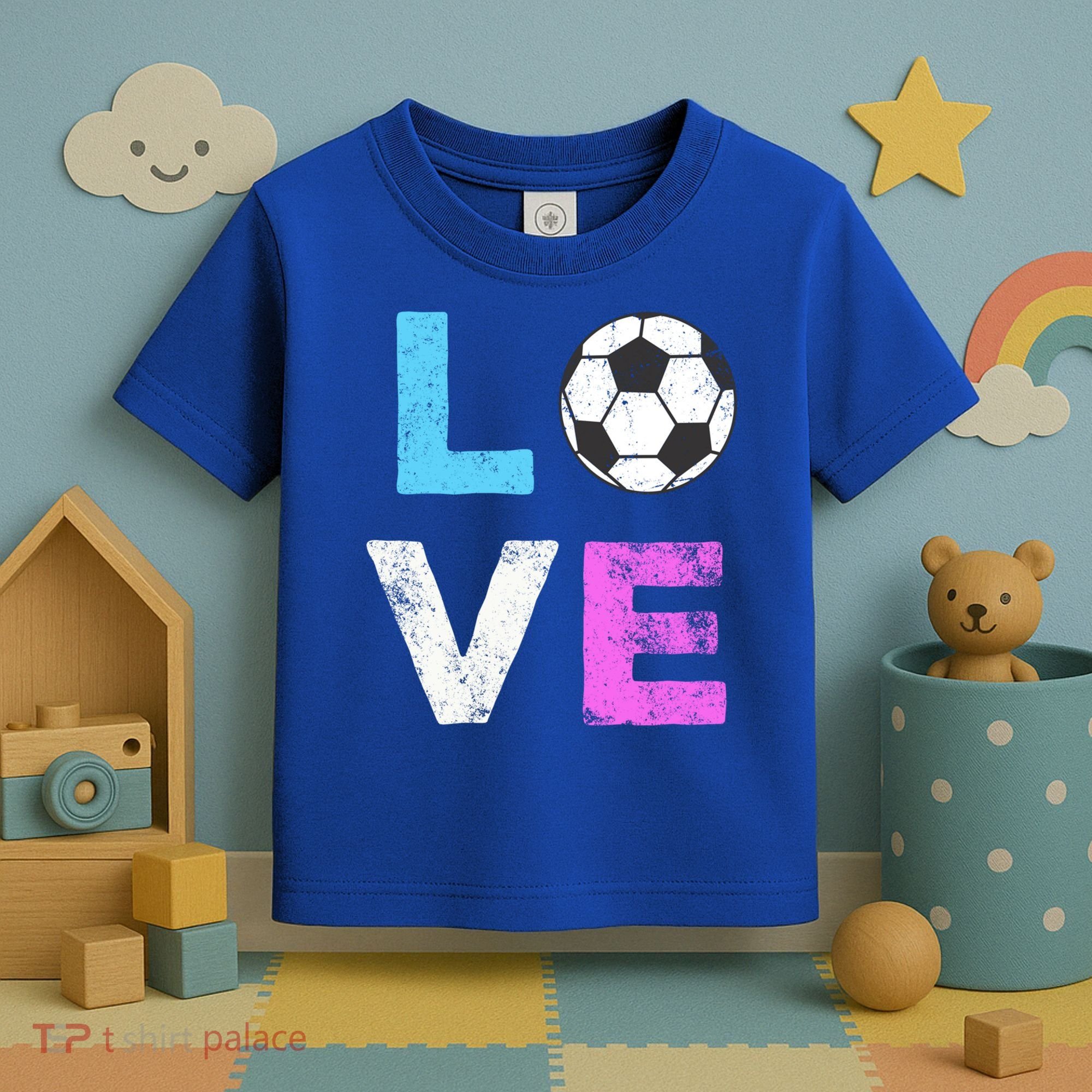 Love Soccer American Team Fan Gift Toddler T-Shirt
