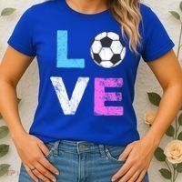 Love Soccer American Team Fan Gift Women's T-Shirt thumb 2