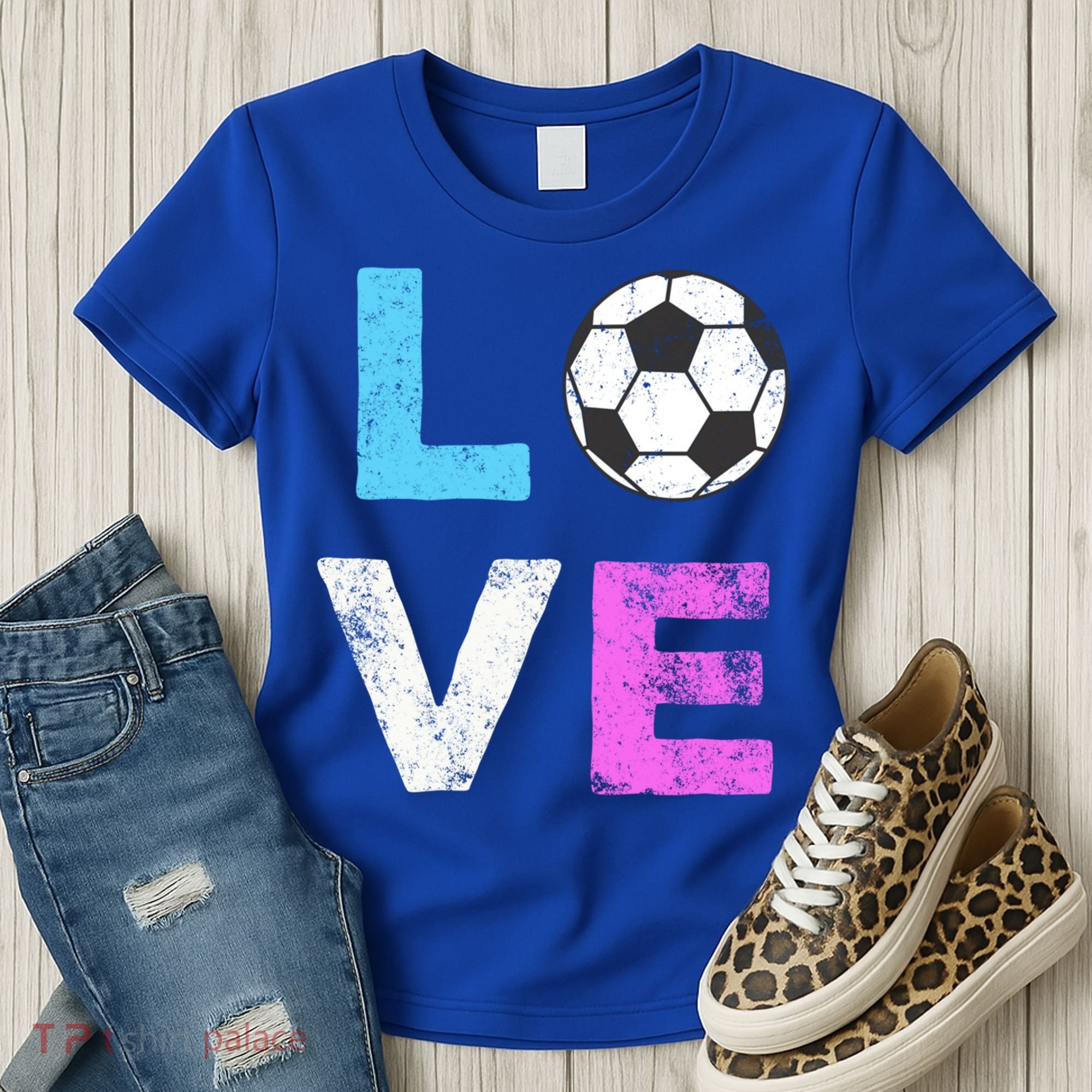 Love Soccer American Team Fan Gift Women's T-Shirt