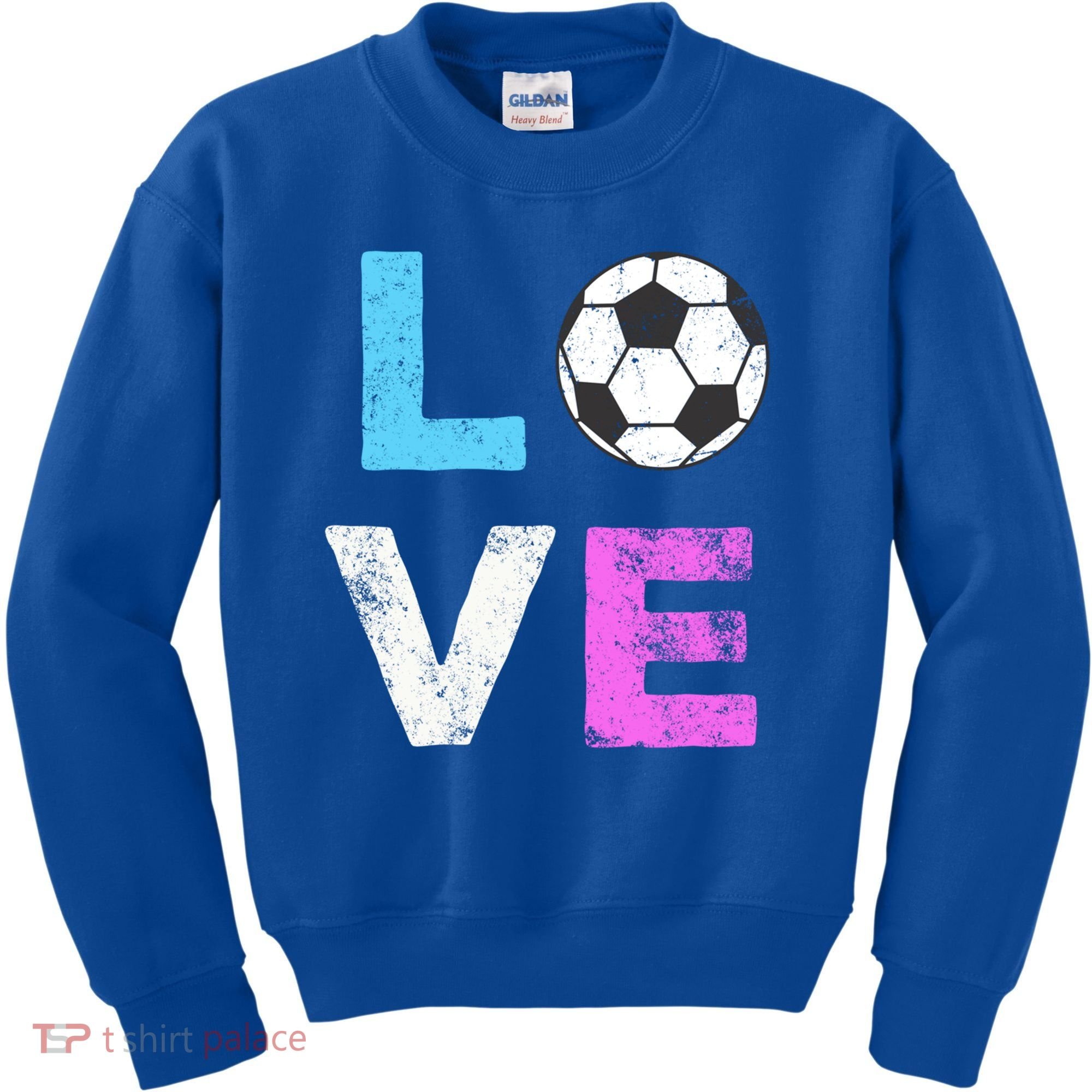 Love Soccer American Team Fan Gift Kids Sweatshirt