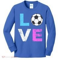 Love Soccer American Team Fan Gift Kids Long Sleeve Shirt thumb 0