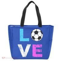 Love Soccer American Team Fan Gift Tote Bag thumb 0