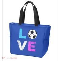Love Soccer American Team Fan Gift Tote Bag thumb 3