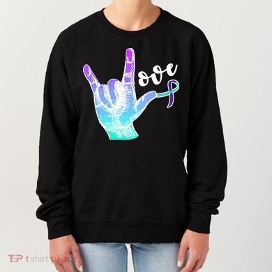Love Suicide Awareness Sign Language Women's Sweatshirt