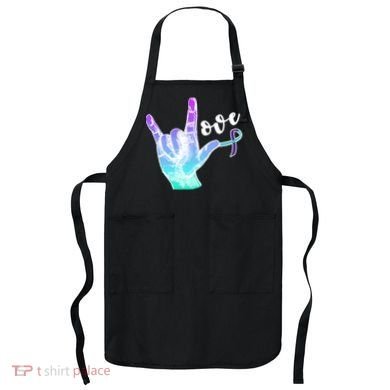Love Suicide Awareness Sign Language Apron