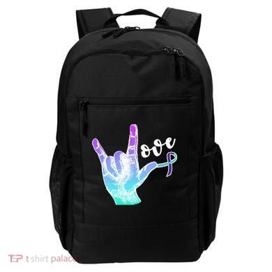 Love Suicide Awareness Sign Language Backpack