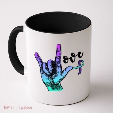Love Suicide Awareness Sign Language Coffee Mug