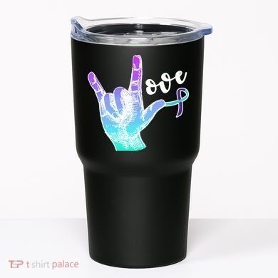Love Suicide Awareness Sign Language Tumbler